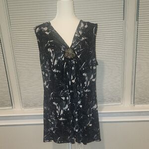 Lane Bryant Marble Print Sleeveless Blouse
